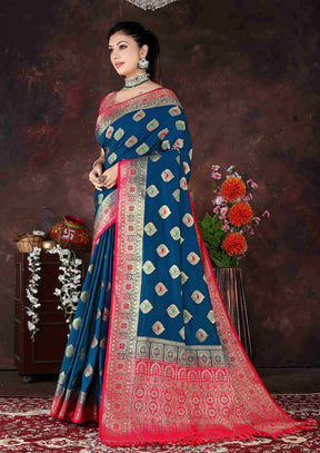 Rama Color Pure Dola Jacquard Silk Designer Saree: A Blend of Elegance & Luxury